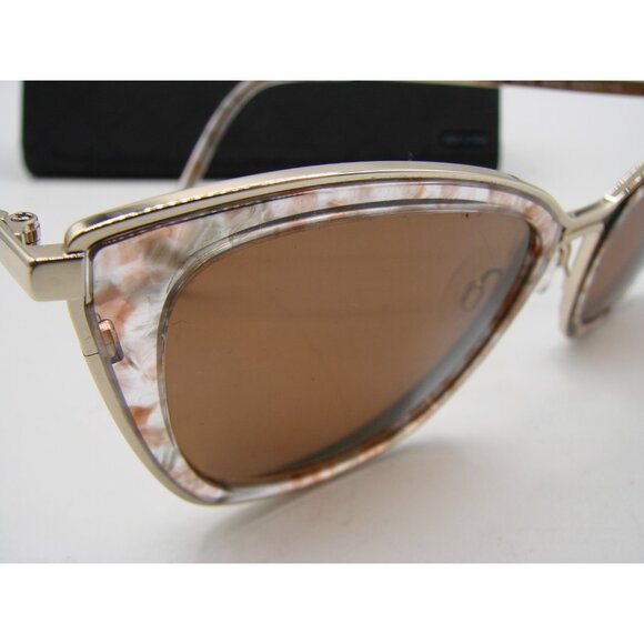Fysh Sunglass Eyeglass Frames Only Pecan Kaleidoscope Gold #2072 Case 53-21-145 - Picture 8 of 13
